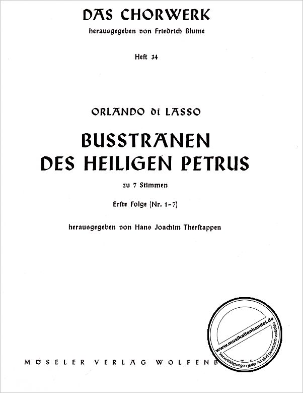 Titelbild für M 80034 - BUSSTRAENEN DES HEILIGEN PETRUS 1