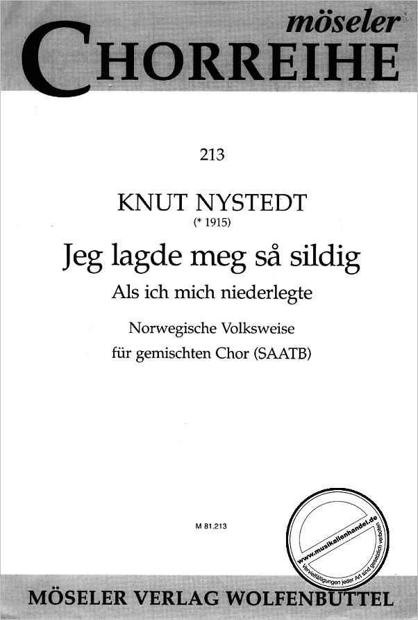 Titelbild für M 81213 - ALS ICH MICH NIEDERLEGTE - JEG LAGDE MEG SA SILDIG