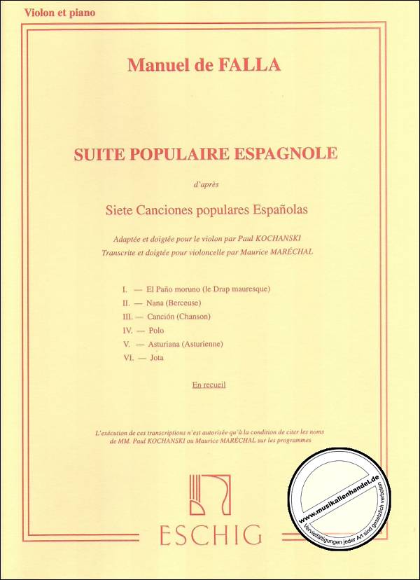 Titelbild für ME 1526 - SUITE POPULAIRE ESPAGNOLE
