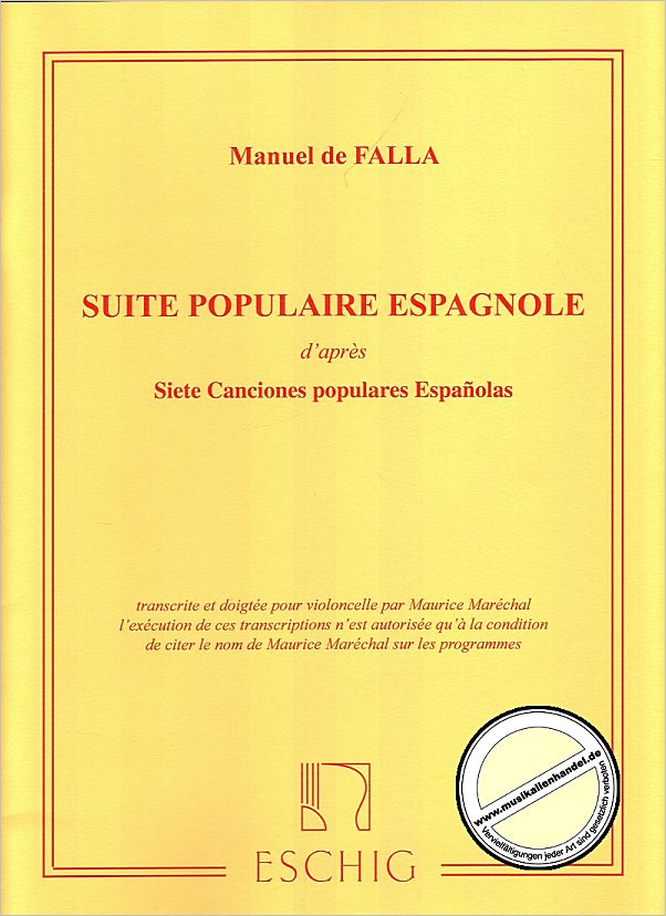 Titelbild für ME 1718 - SUITE POPULAIRE ESPAGNOLE