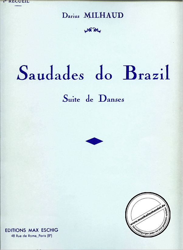 Titelbild für ME 2039 - SAUDADES DO BRAZIL 1 OP 67