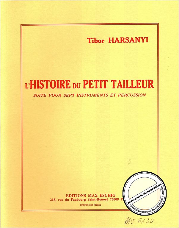 Titelbild für ME 6130 - L'HISTOIRE DU PETIT TAILLEUR