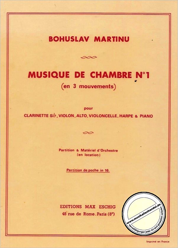 Titelbild für ME 7280 - MUSIQUE DE CHAMBRE 1