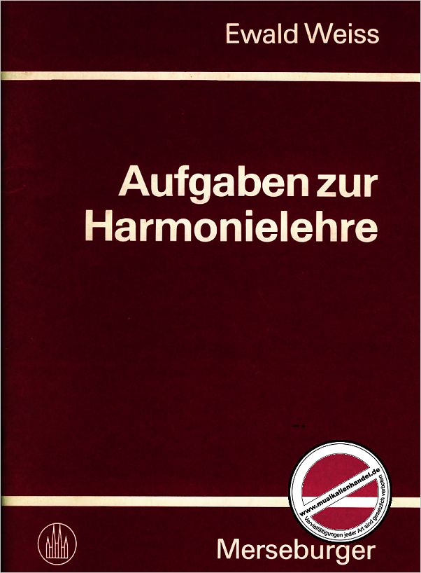Titelbild für MERS 1188 - AUFGABEN ZUR HARMONIELEHRE