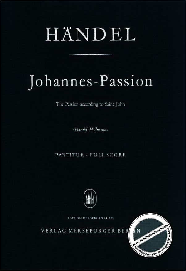 Titelbild für MERS 503 - JOHANNES PASSION (1704)