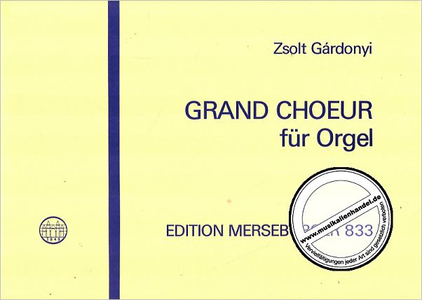 Titelbild für MERS 833 - GRAND CHOEUR (1979)