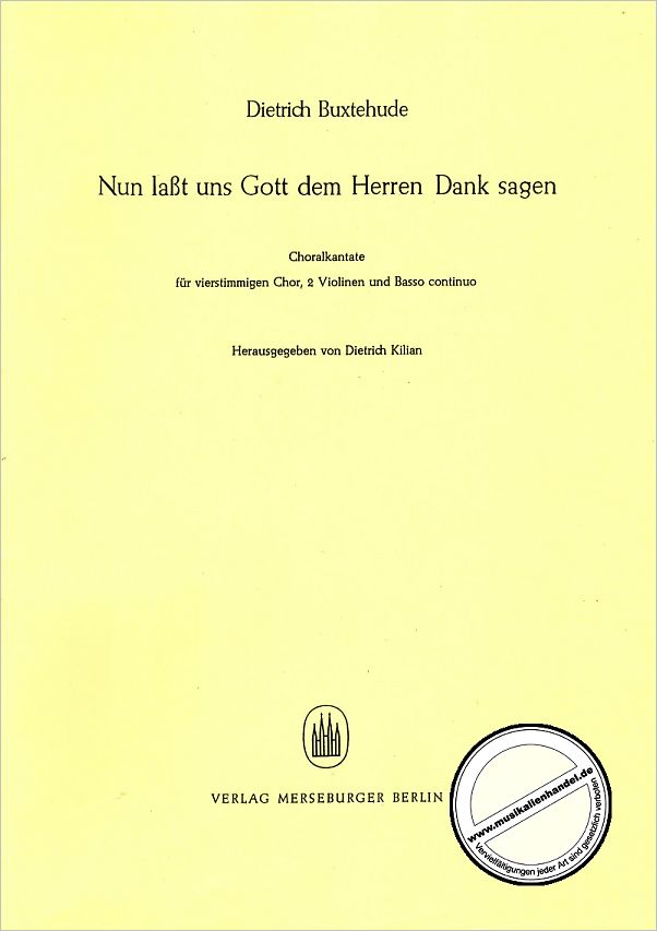 Titelbild für MERS 951 - NUN LASST UNS GOTT DEM HERREN DANK SAGEN BUXWV 81