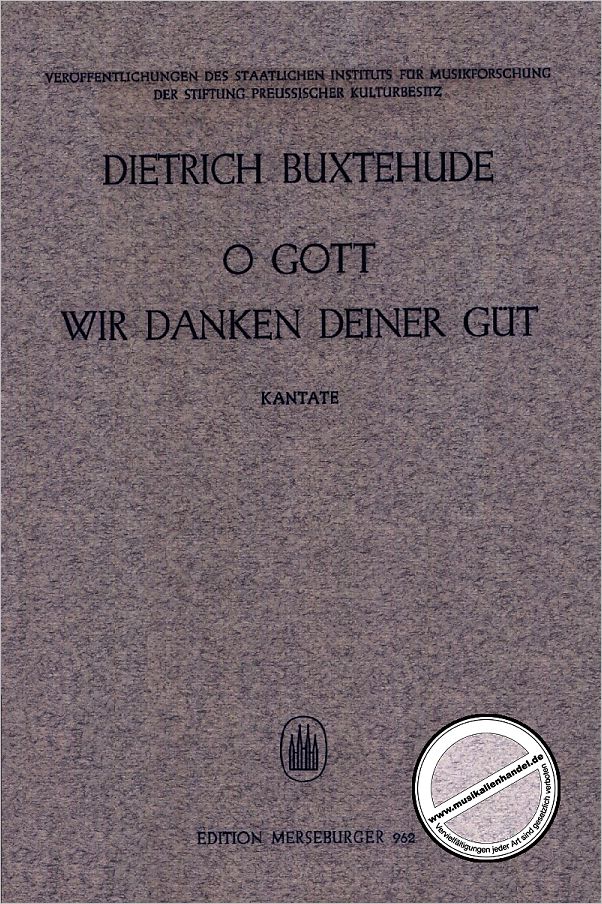 Titelbild für MERS 962 - O GOTT WIR DANKEN DEINER GUET BUXWV 86