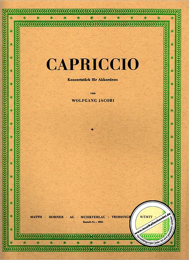 Titelbild für MHV 133013 - CAPRICCIO