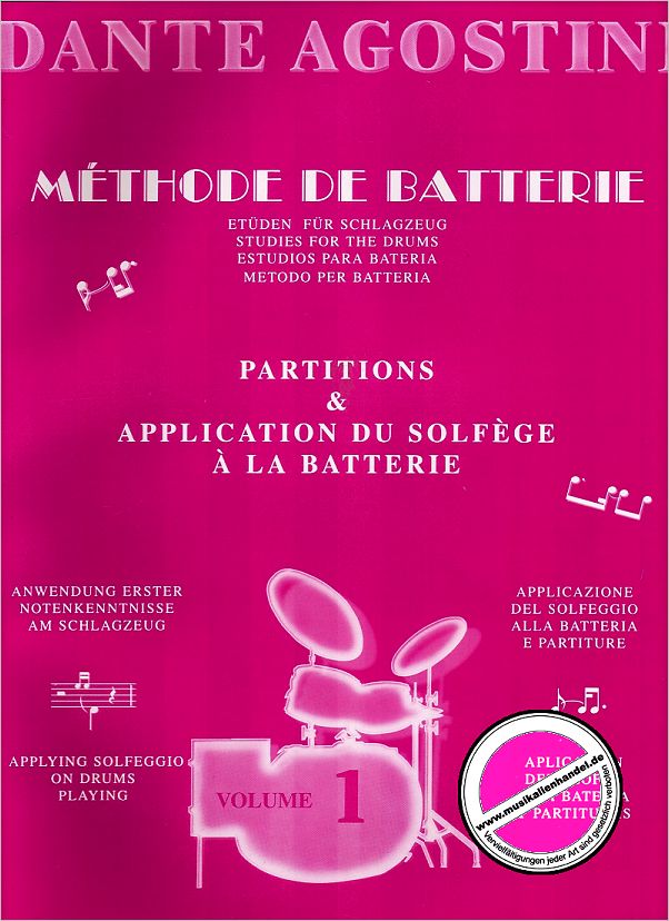Titelbild für MK 3364 - METHODE DE BATTERIE 1 - PARTITIONS + APPLICATION DU SOLFEGE A LA