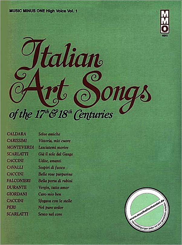 Titelbild für MMO 4011 - ITALIAN ART SONGS 1