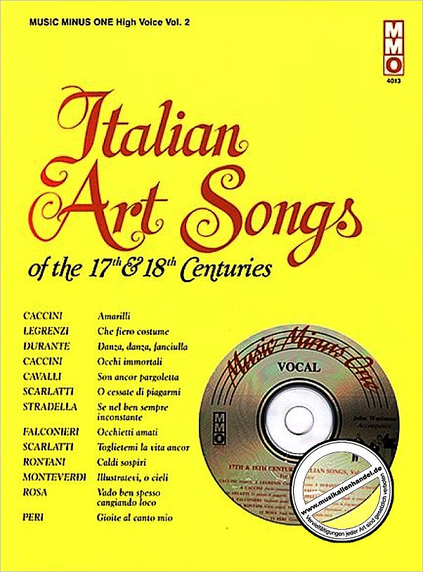 Titelbild für MMO 4013 - ITALIAN ART SONGS 2