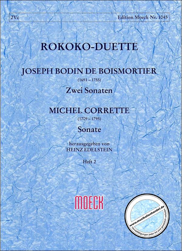 Titelbild für MOE 1045 - 3 SONATEN (ROKOKO DUETTE 2)