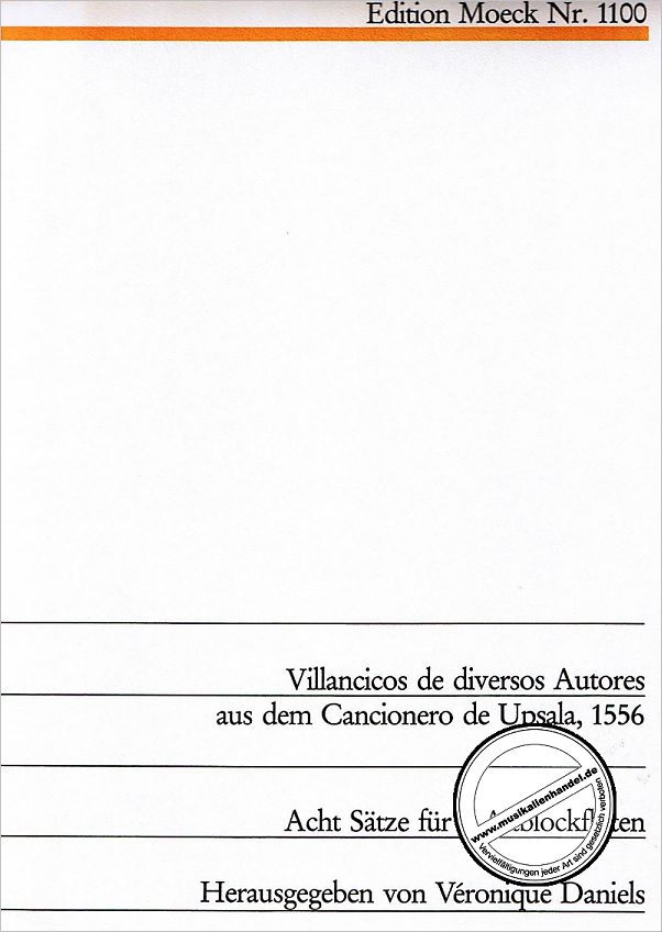 Titelbild für MOE 1100 - VILLANCICOS DE DIVERSOS AUTORES