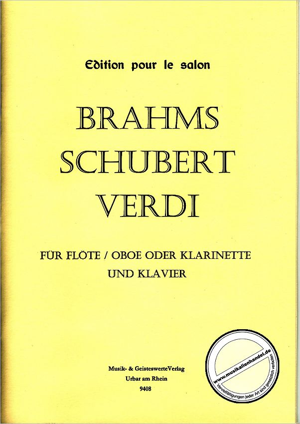 Titelbild für MPS 9408 - BRAHMS SCHUBERT VERDI