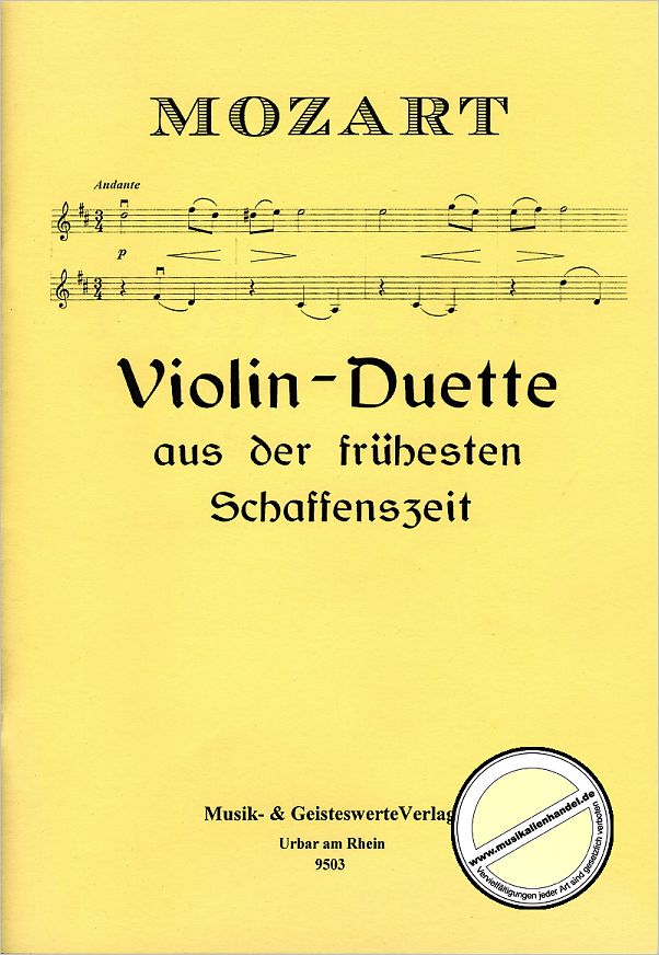 Titelbild für MPS 9503 - FRUEHE VIOLIN DUETTE