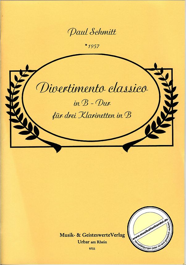 Titelbild für MPS 9701 - DIVERTIMENTO CLASSICO - MENUETT