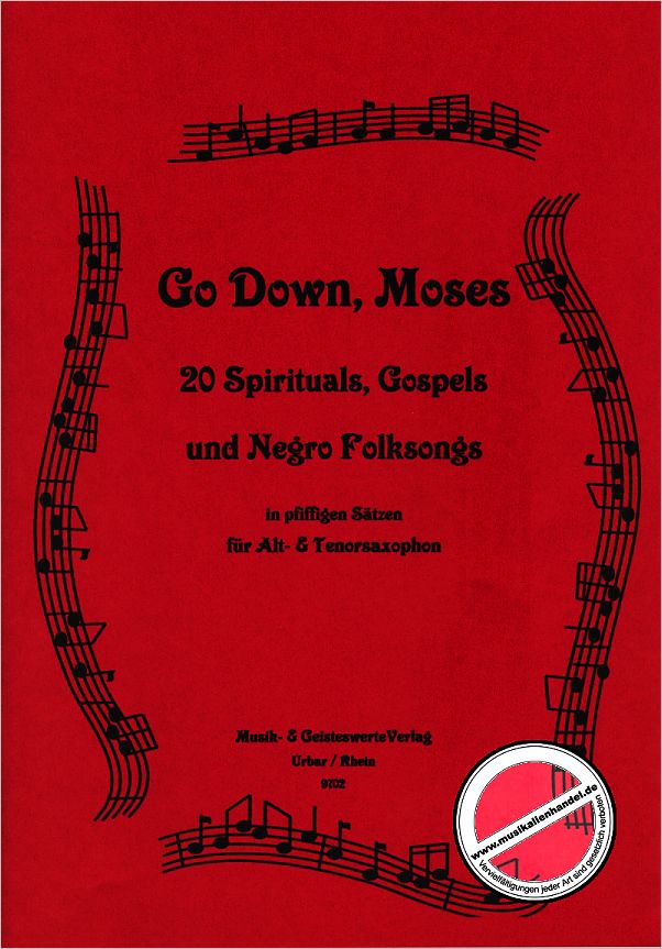 Titelbild für MPS 9702 - GO DOWN MOSES - 20 SPIRITUALS GOSPELS + NEGRO FOLKSONGS