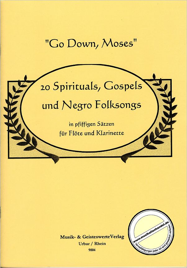 Titelbild für MPS 9804 - GO DOWN MOSES - 20 SPIRITUALS GOSPELS + NEGRO FOLKSONGS