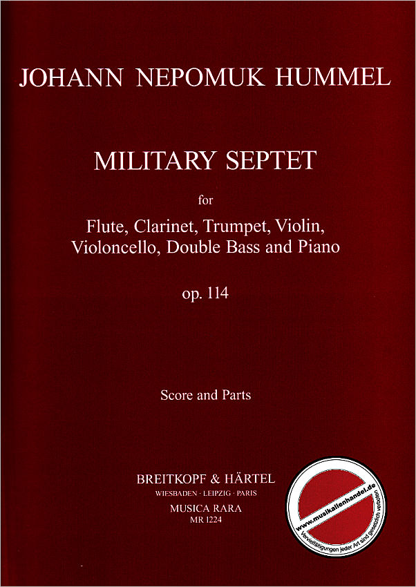 Titelbild für MR 1224 - SEPTETT OP 114 (MILITAER)