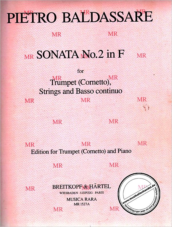 Titelbild für MR 1527A - SONATA 2 F-DUR