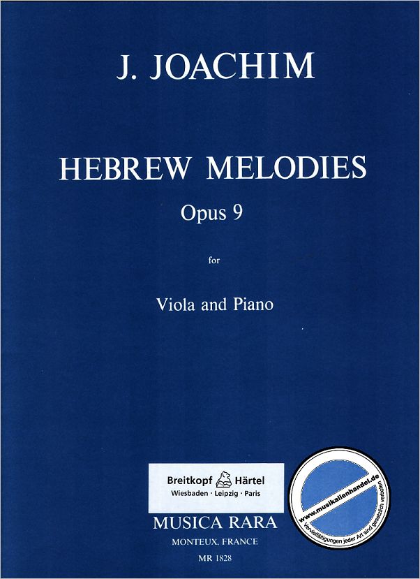 Titelbild für MR 1828 - HEBREW MELODIES OP 9