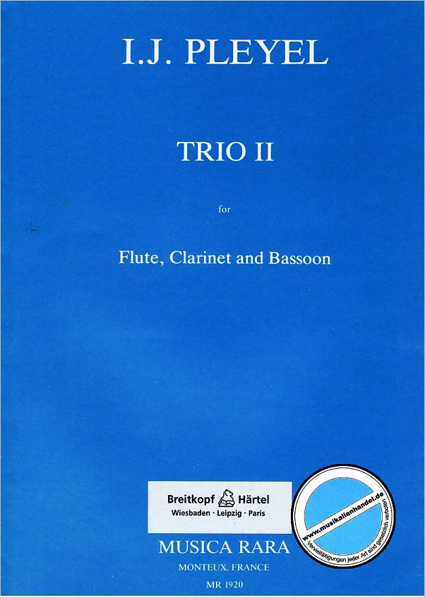 Titelbild für MR 1920 - TRIO 2 C-DUR