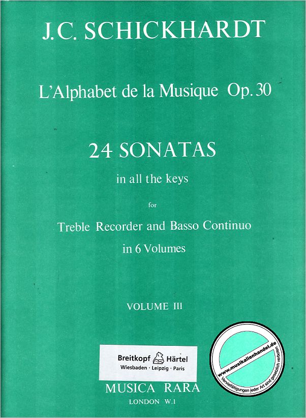 Titelbild für MR 1925 - 24 SONATAS 3 - L'ALPHABET DE LA MUSIQUE OP 30