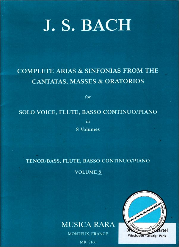 Titelbild für MR 2166 - COMPLETE ARIEN + SINFONIAS 8