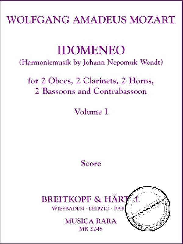 Titelbild für MR 2248 - IDOMENEO - HARMONIEMUSIK 1 (NR 1-7)