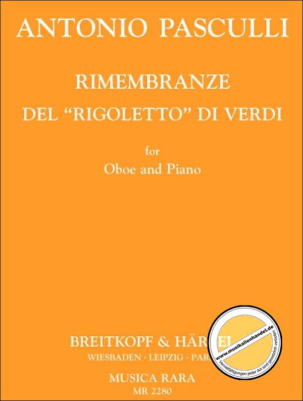 Titelbild für MR 2280 - RIMEMBRANZE DEL RIGOLETTO DI VERDI
