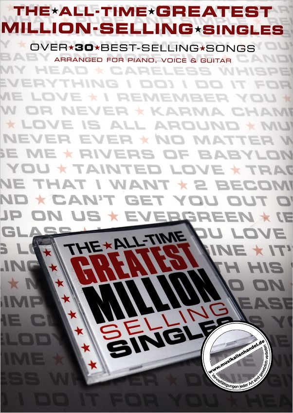 Titelbild für MSAM 92338 - THE ALL TIME GREATEST MILLION SELLING SINGLES