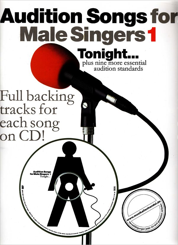 Titelbild für MSAM 92586 - AUDITION SONGS 1 FOR MALE SINGERS