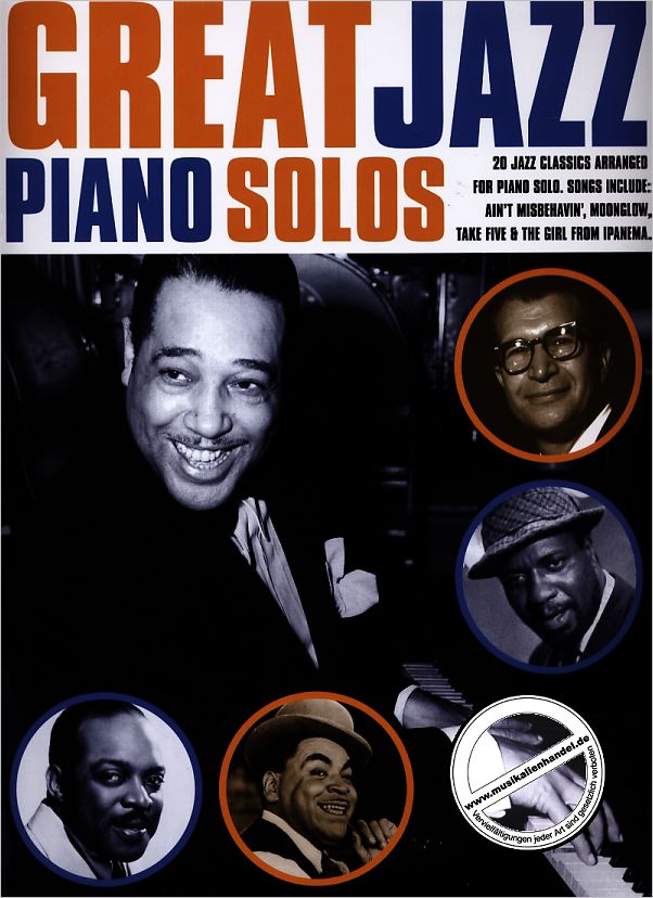 Titelbild für MSAM 980001 - GREAT JAZZ PIANO SOLOS