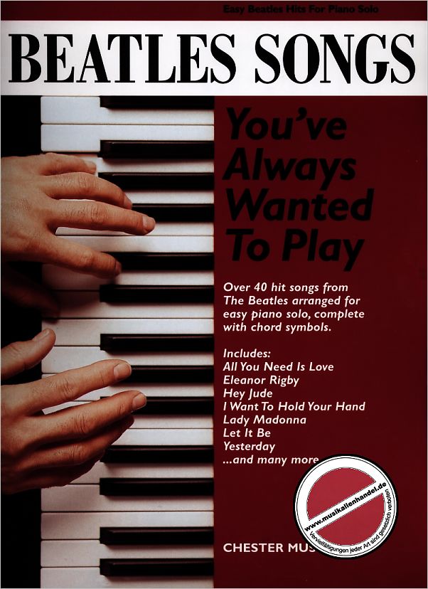 Titelbild für MSNO 91168 - SONGS YOU'VE ALWAYS WANTED TO PLAY