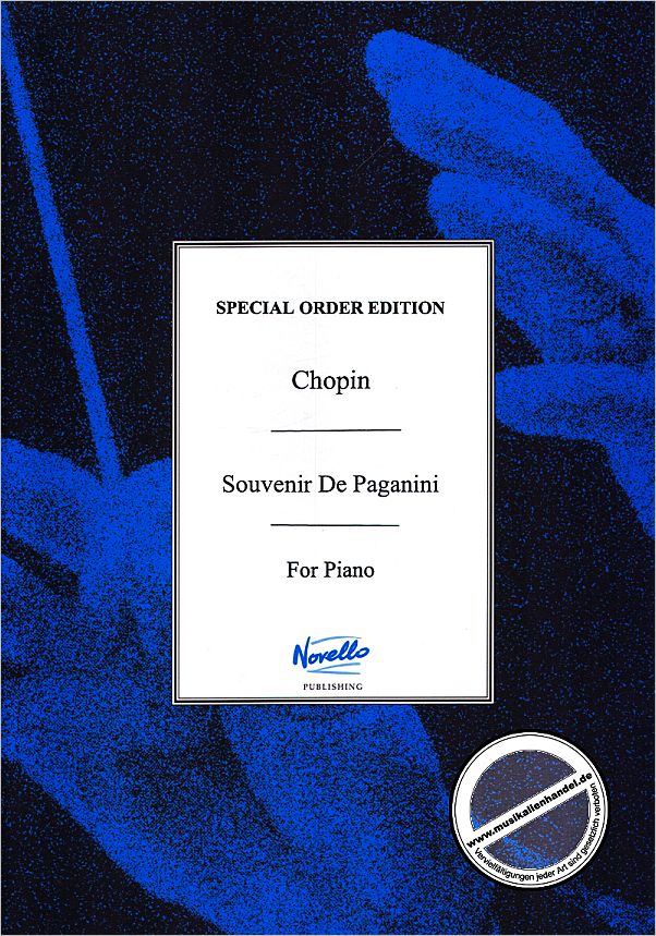 Titelbild für MSNOV 262438 - SOUVENIR DE PAGANINI