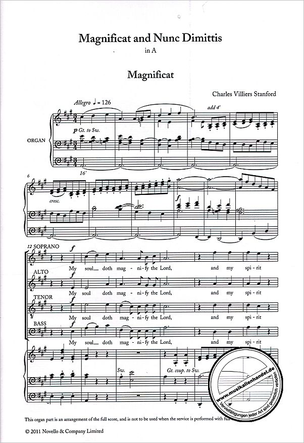 Titelbild für MSNOV 291940 - MAGNIFICAT UND NUNC DIMITTIS