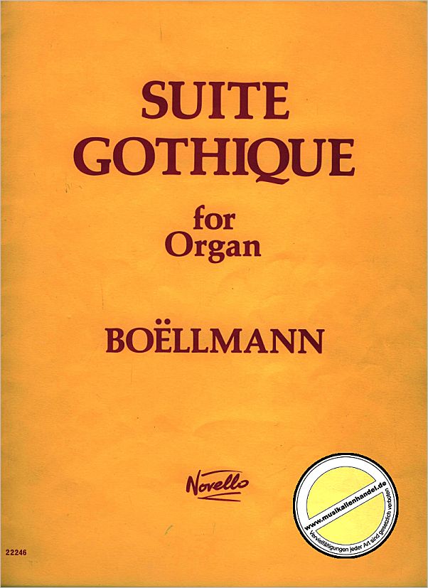Titelbild für MSNOV 922246 - SUITE GOTHIQUE OP 25