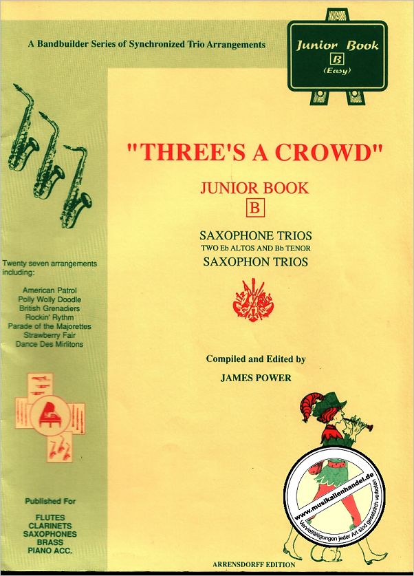 Titelbild für MSPM 222083R - THREE'S A CROWD JUNIOR BOOK B