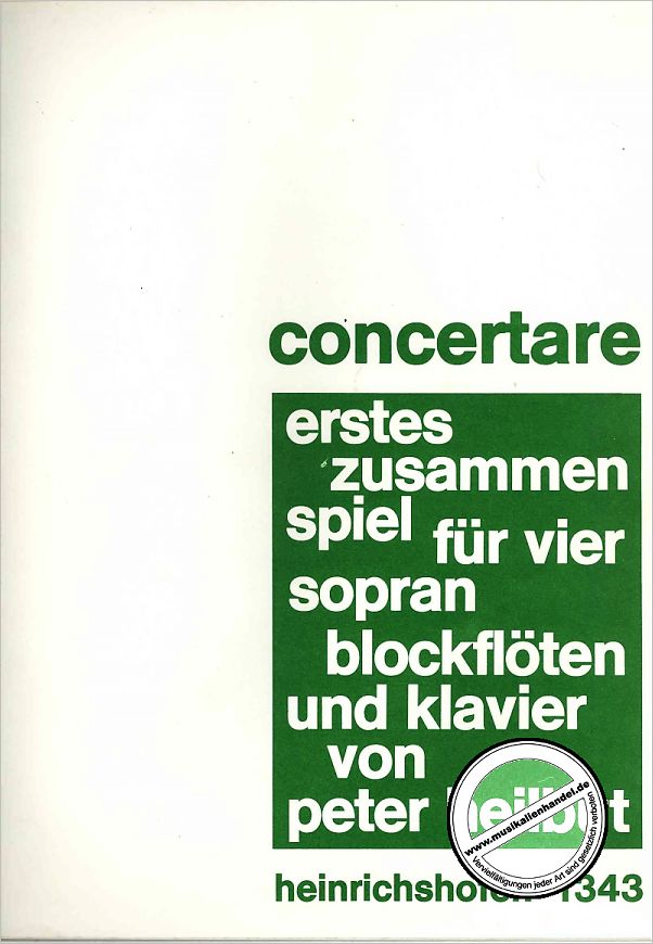 Titelbild für N 1343 - CONCERTARE - ERSTES ZUSAMMENSPIEL