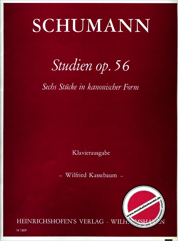 Titelbild für N 1809 - STUDIEN OP 56 - STUECKE IN KANONISCHER FORM