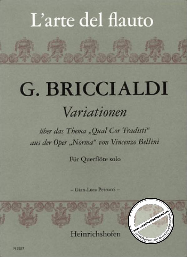 Titelbild für N 2327 - VARIATIONEN UEBER DAS THEMA QUAL COR TRADISTE