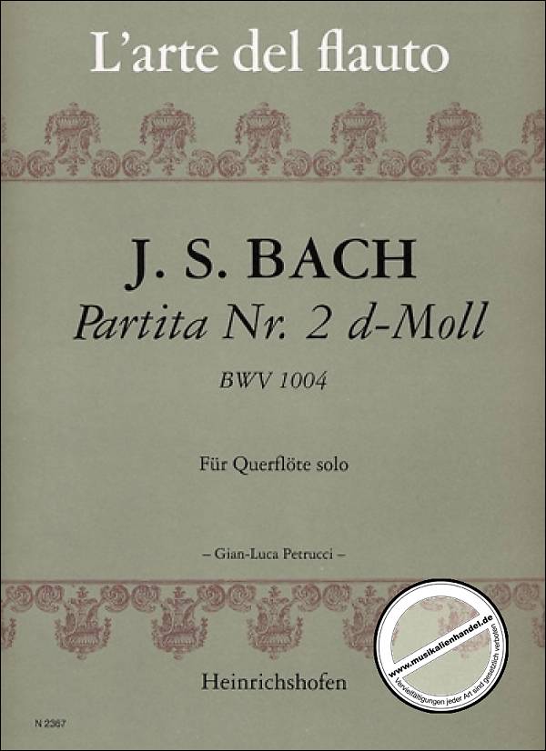 Titelbild für N 2367 - PARTITA 2 D-MOLL BWV 1004
