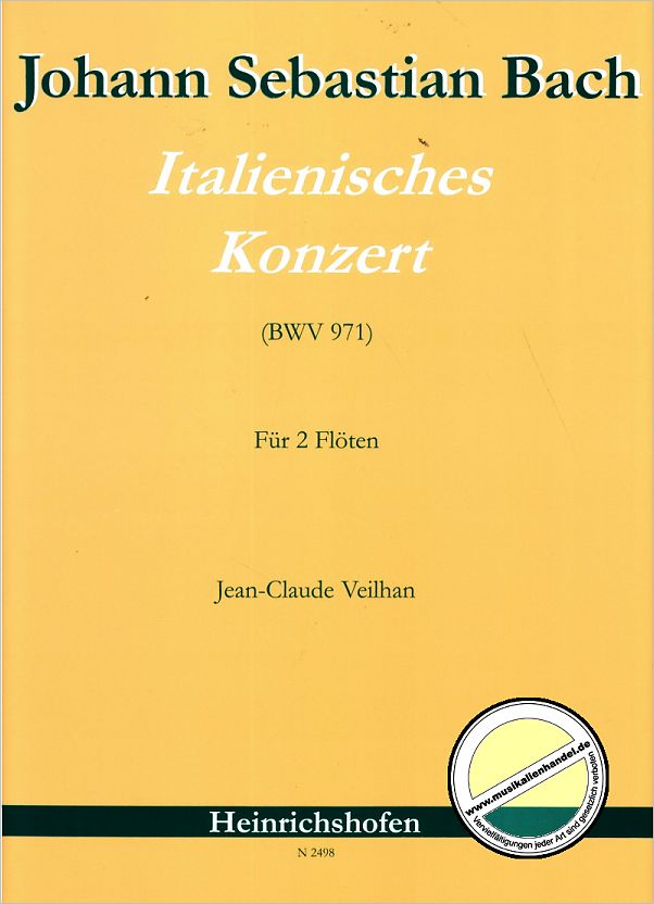 Titelbild für N 2498 - ITALIENISCHES KONZERT F-DUR BWV 971