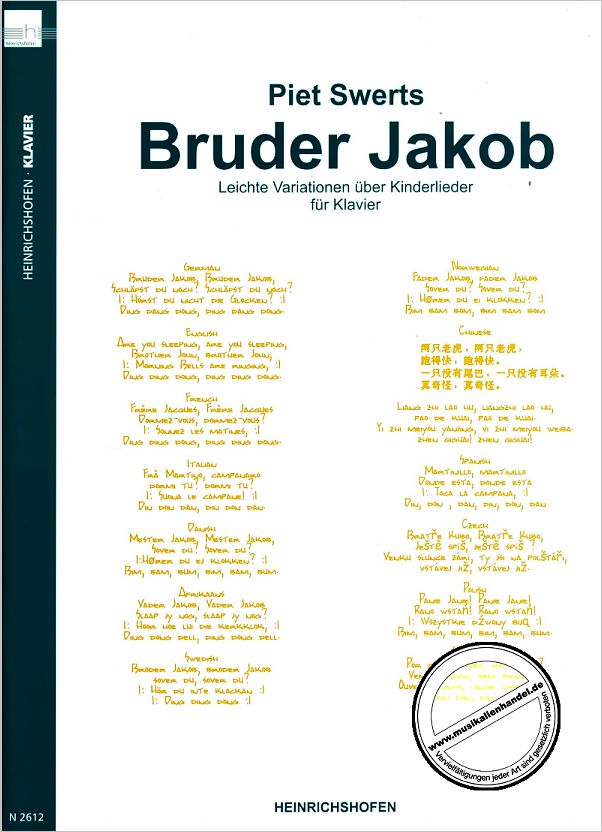 Titelbild für N 2612 - BRUDER JAKOB