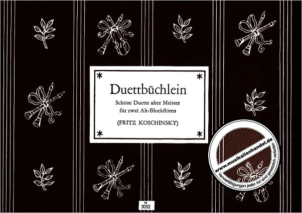 Titelbild für N 3052 - DUETTBUECHLEIN - SCHOENE DUETTE ALTER M