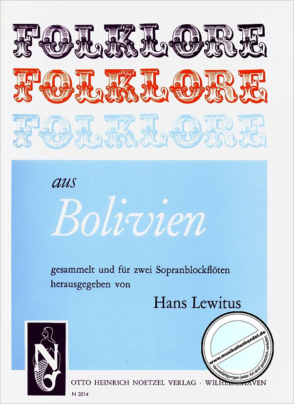 Titelbild für N 3514 - FOLKLORE AUS BOLIVIEN