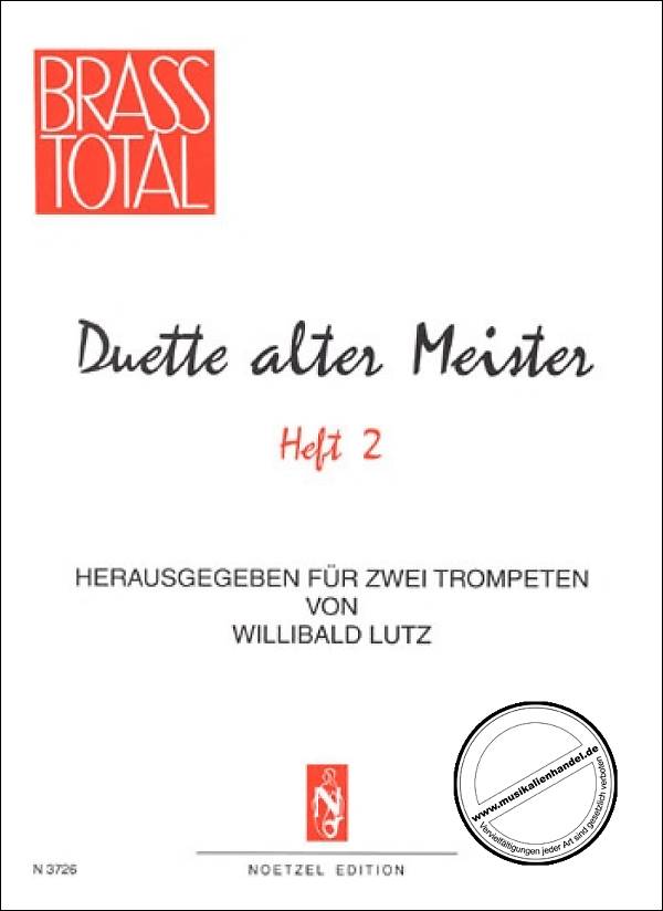 Titelbild für N 3726 - DUETTE ALTER MEISTER 2