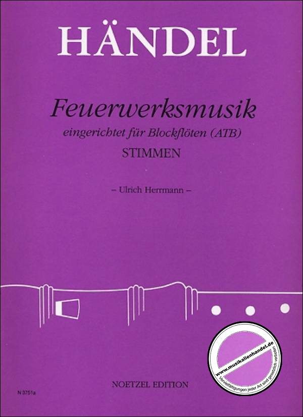 Titelbild für N 3751A - FEUERWERKSMUSIK HWV 351