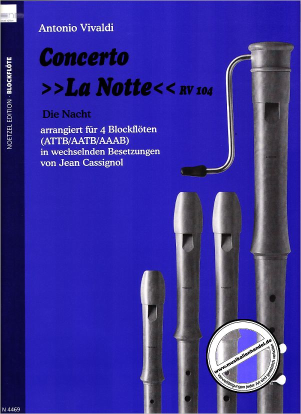 Titelbild für N 4469 - CONCERTO (LA NOTTE) RV 104